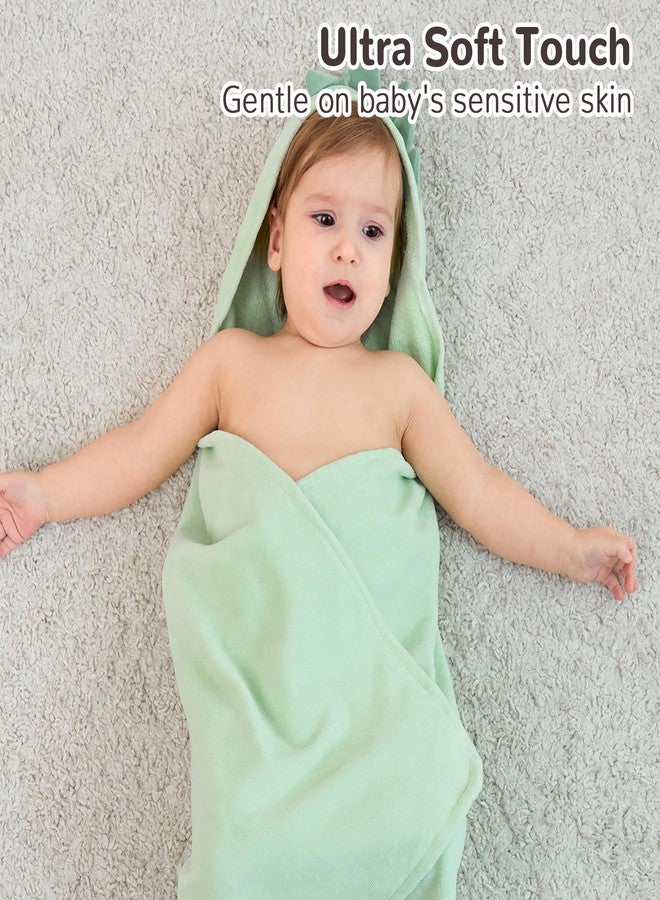 فيفي لاند مناشف أطفال بغطاء رأس من فيفيلاند، عبوة من قطعتين، مناشف استحمام ناعمة للأطفال مصنوعة من القطن بنسبة 100% مع غطاء رأس، سميكة للغاية وذات قدرة امتصاص عالية، ضرورية للأطفال حديثي الولادة والأطفال والرضع - بنين وبنات (ديناصور وقطة) - Image 4